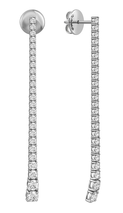 Серьги из белого золота с бриллиантами "Crivelli" (049161)