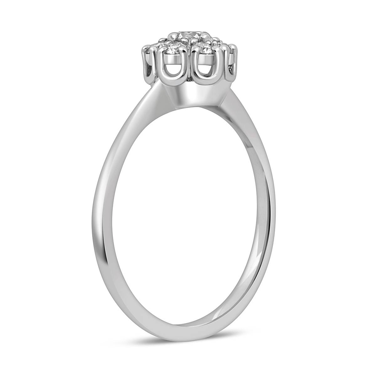 Кольцо из платины с бриллиантами (048355)