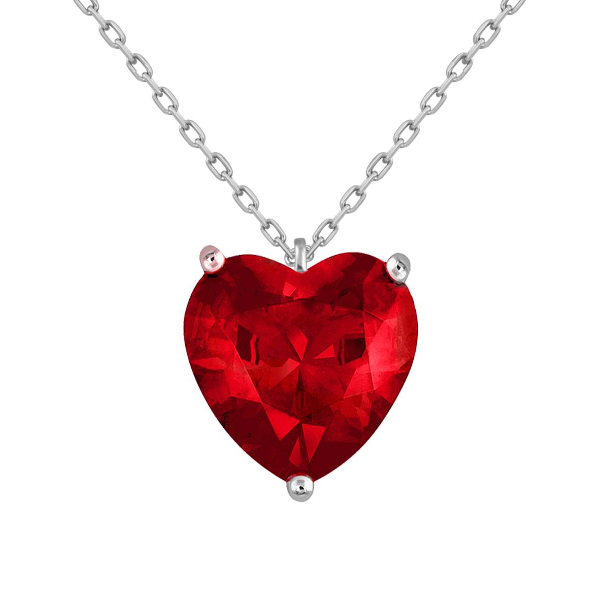 Колье из белого золота с рубином 