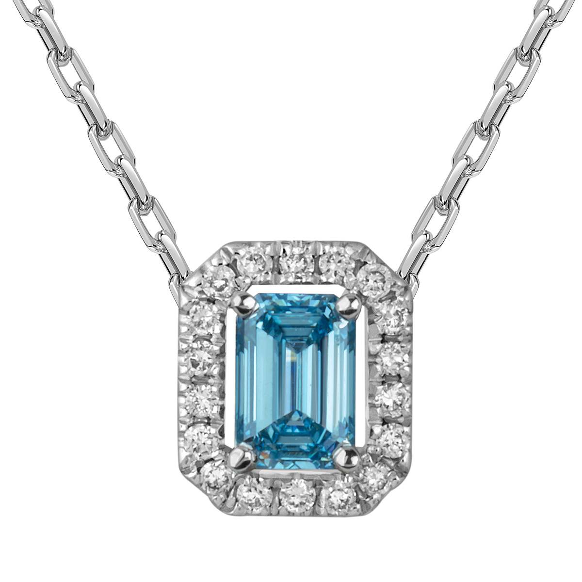 Колье из белого золота с бриллиантами (060204)