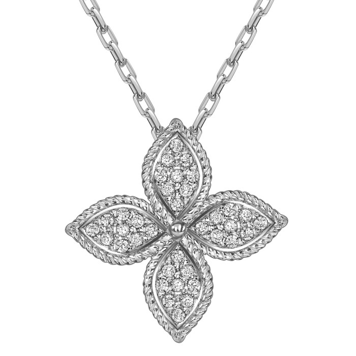Колье из белого золота с бриллиантами (061618)