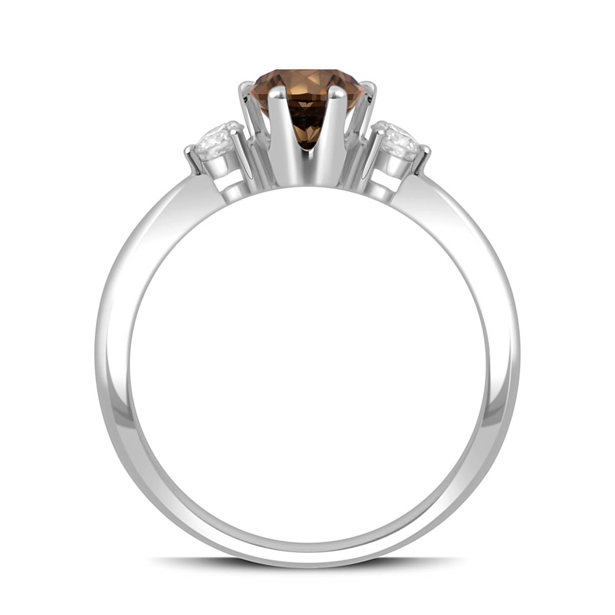 Помолвочное кольцо из белого золота с бриллиантами Fancy brown (048172)