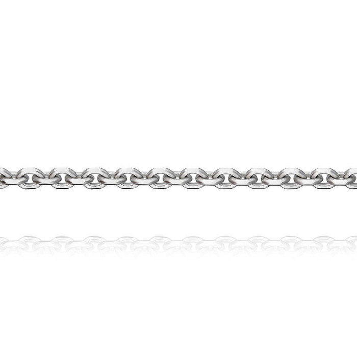 Цепь из белого золота, плетение Якорное (029465)