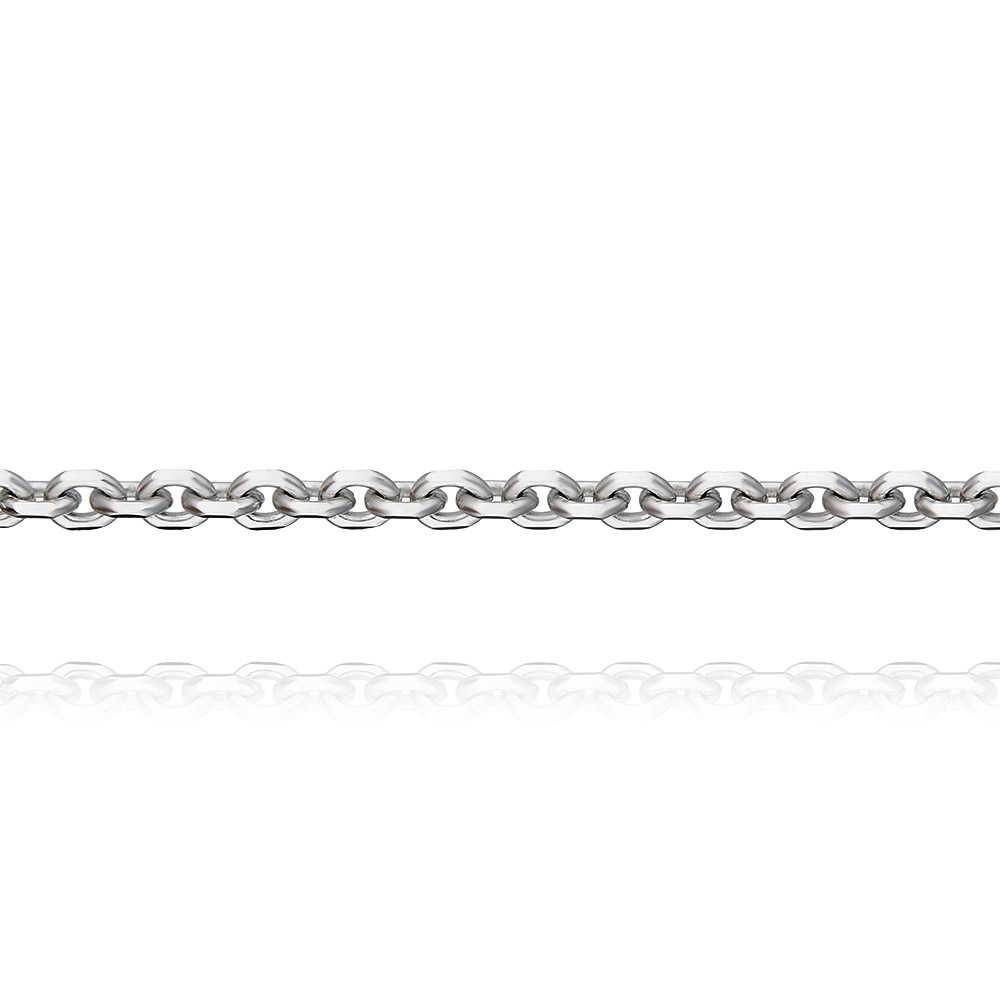Цепь из белого золота, плетение Якорное (029465)