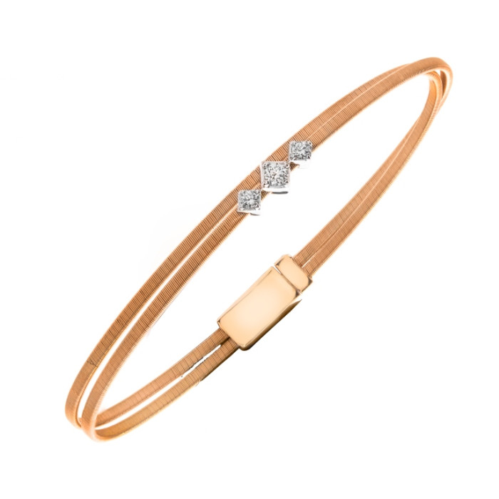 Браслет из красного золота с бриллиантами (050731)