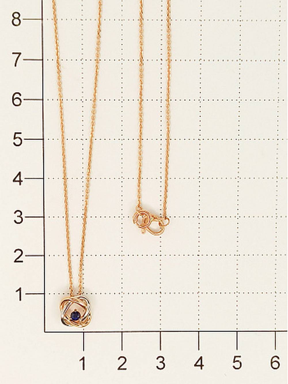 Колье из красного золота с сапфиром (051348)