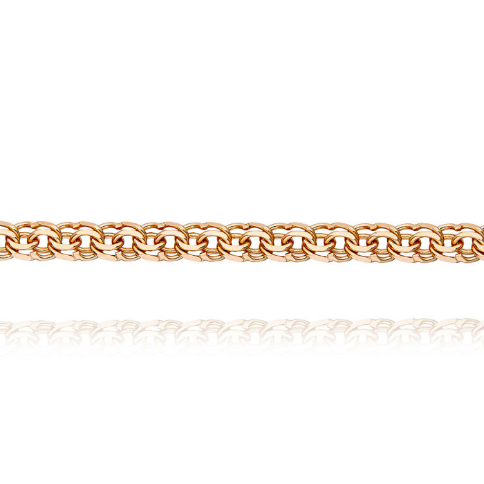 Цепь из красного золота, плетение Гарибальди (044271)