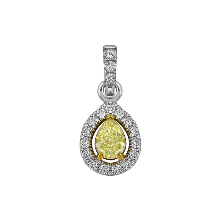 Кулон из белого золота с бриллиантами (062835)