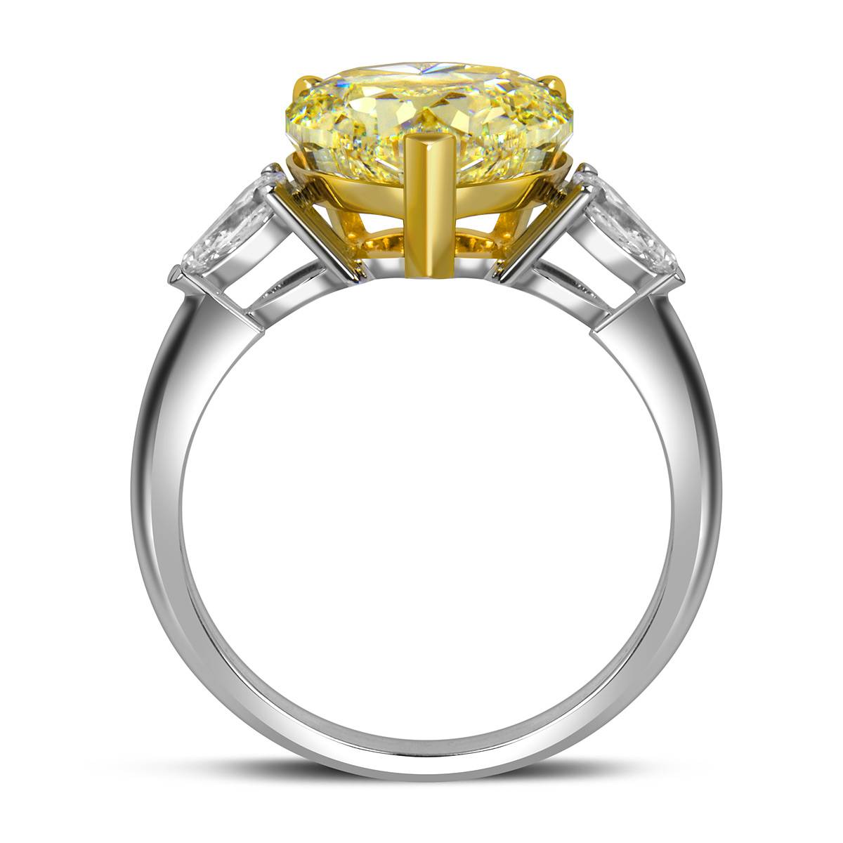 Помолвочное кольцо из белого золота с бриллиантами 