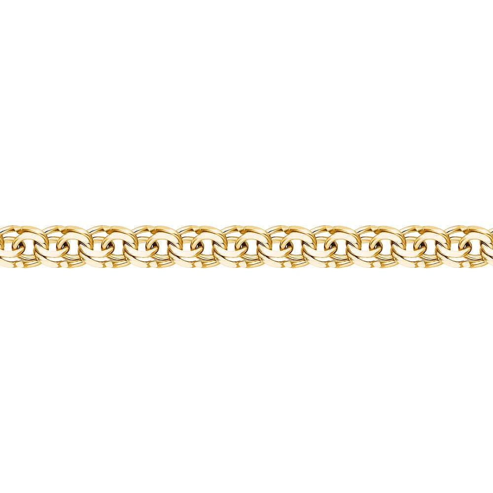 Цепь из жёлтого золота, плетение Гарибальди (047315)