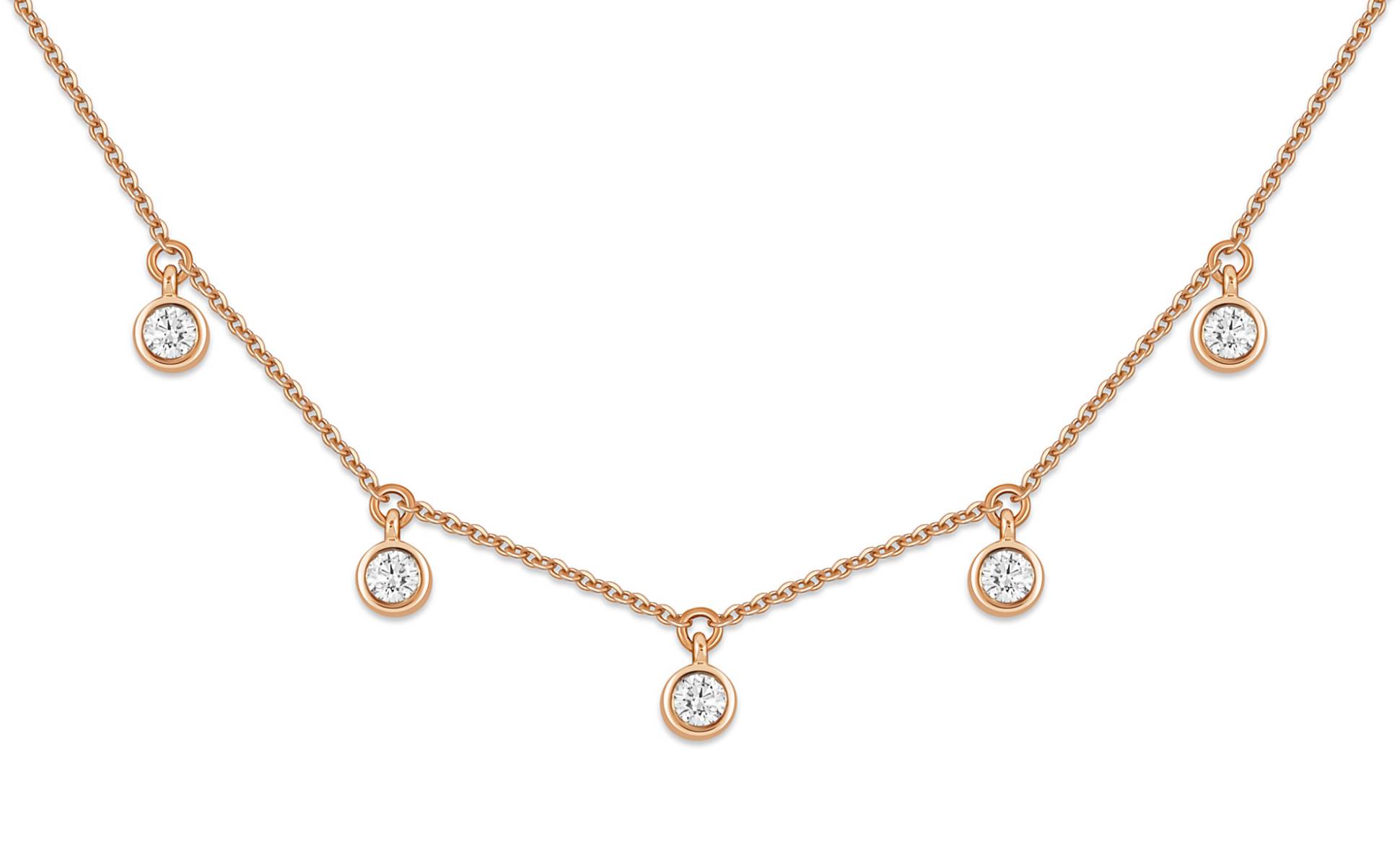 Колье из красного золота с бриллиантами (048554)