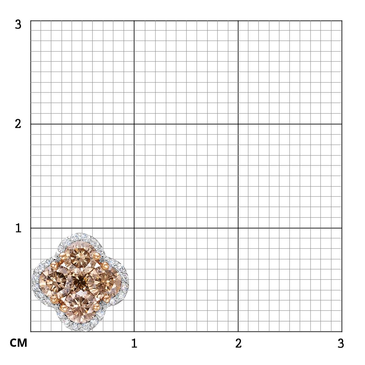 Кулон из красного золота с бриллиантами (053958)