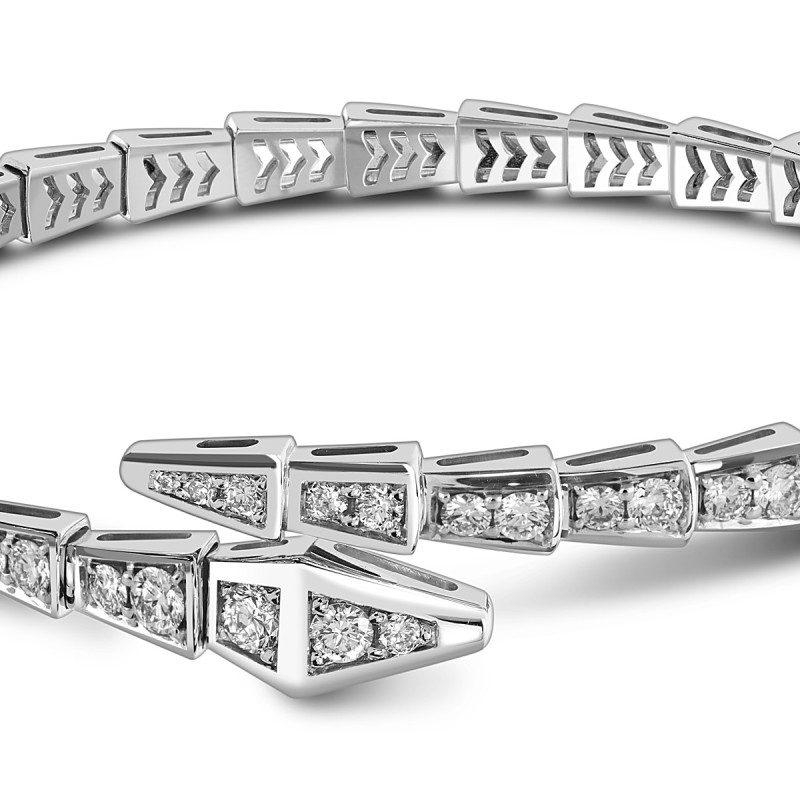 Браслет из белого золота с бриллиантами (058449)