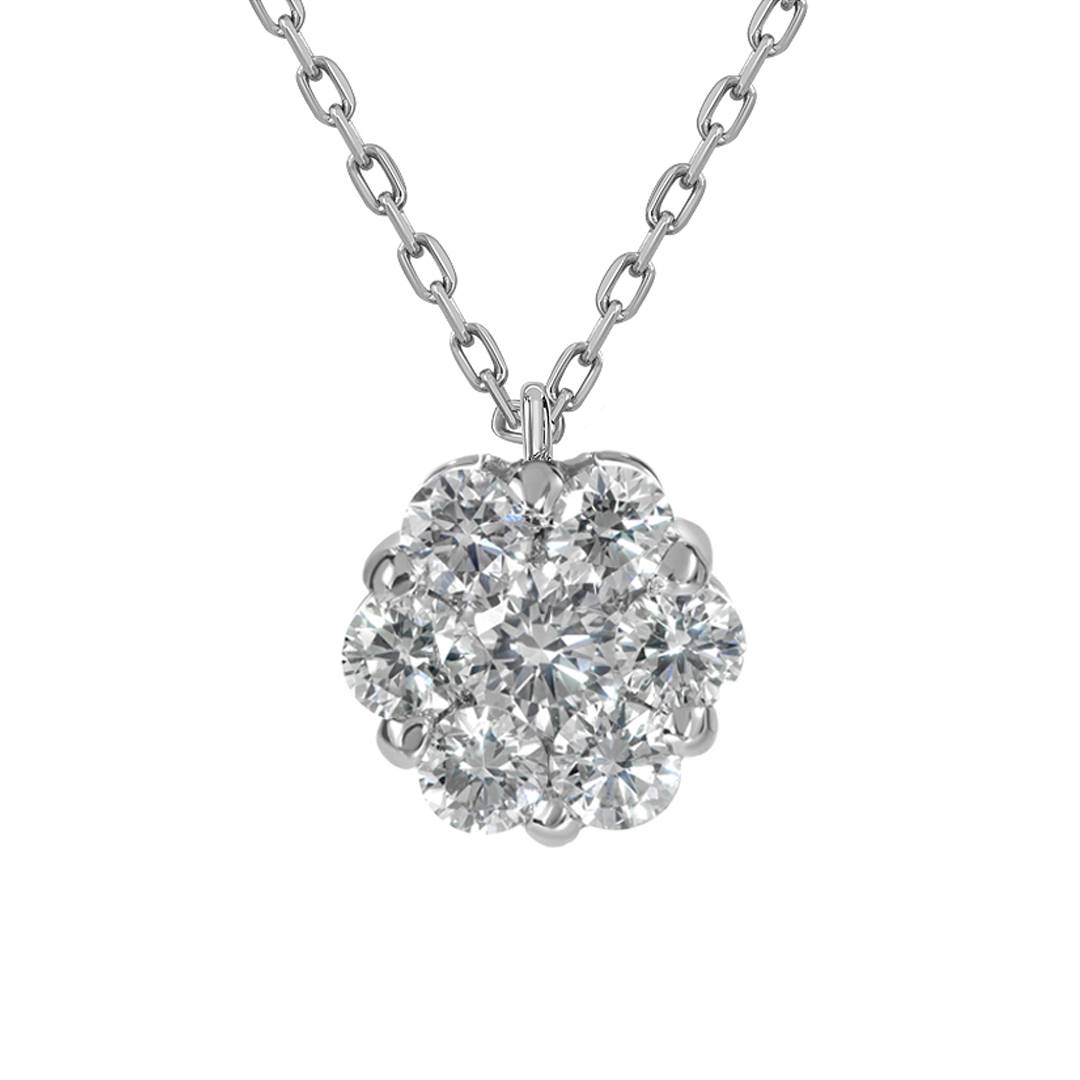 Колье из белого золота с бриллиантами (059200)