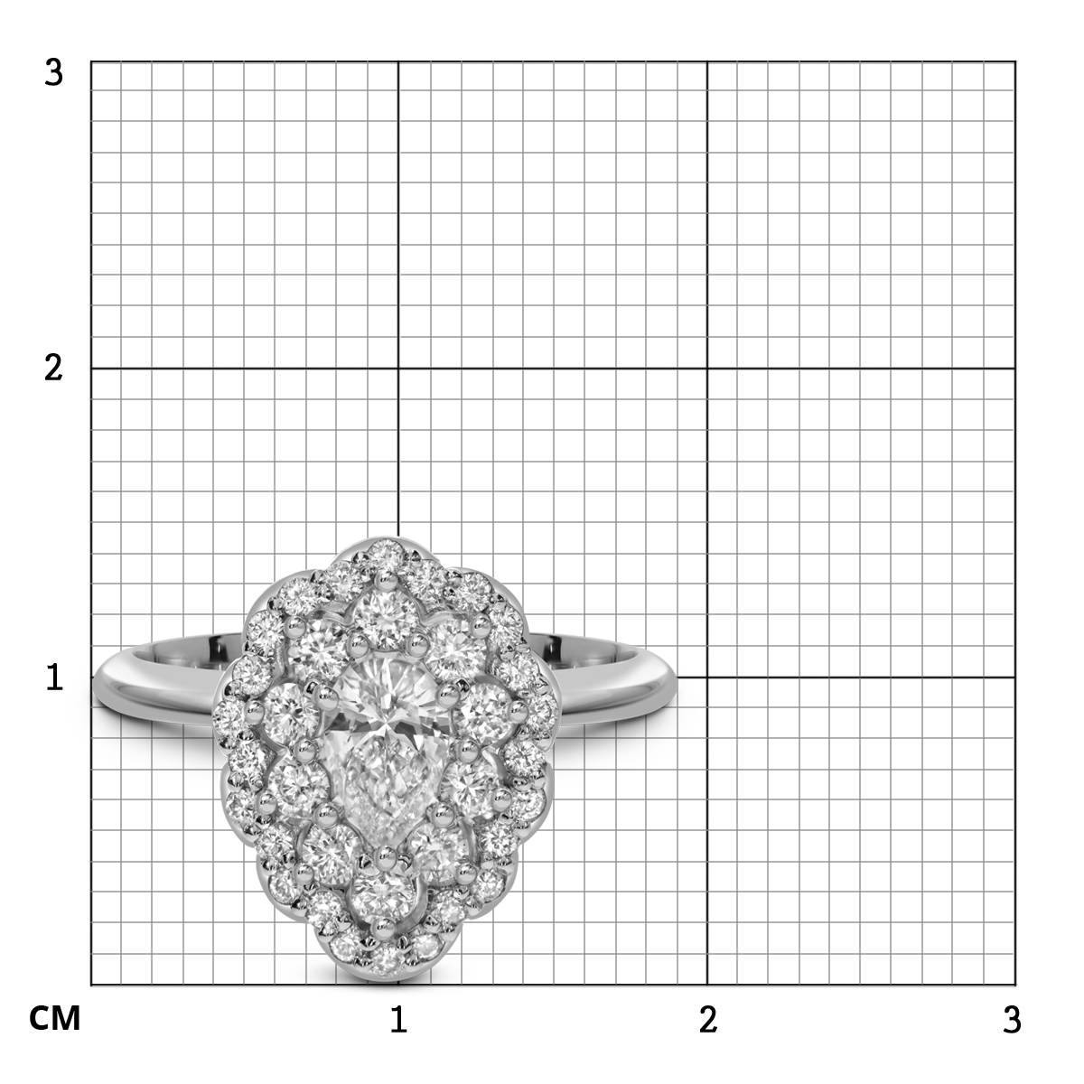 Кольцо из белого золота с бриллиантами (059687)