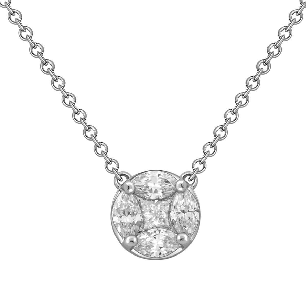 Колье из белого золота с бриллиантами 