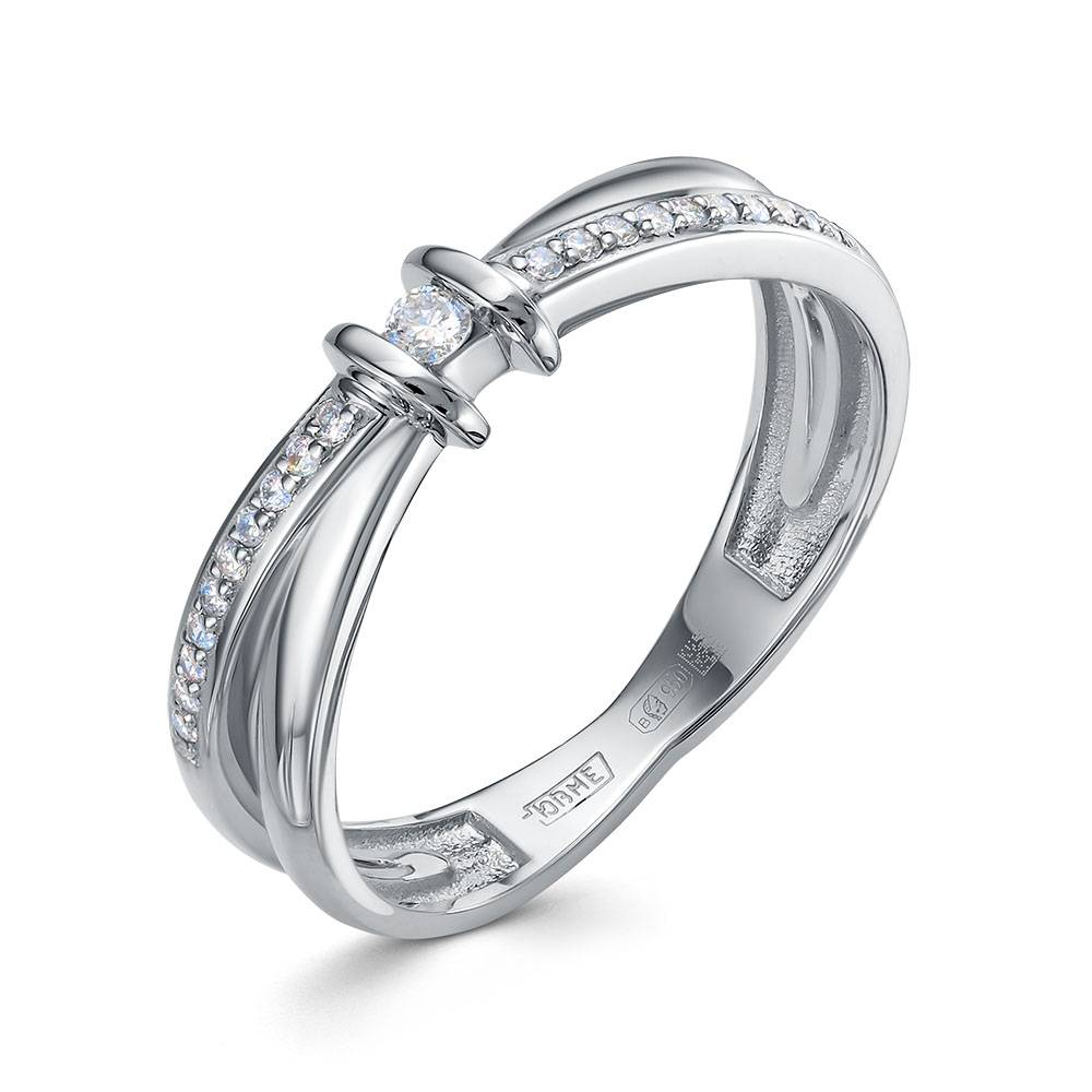 Помолвочное кольцо из платины с бриллиантами (060621)