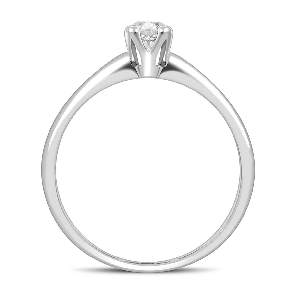 Помолвочное кольцо из платины с бриллиантом (049234)