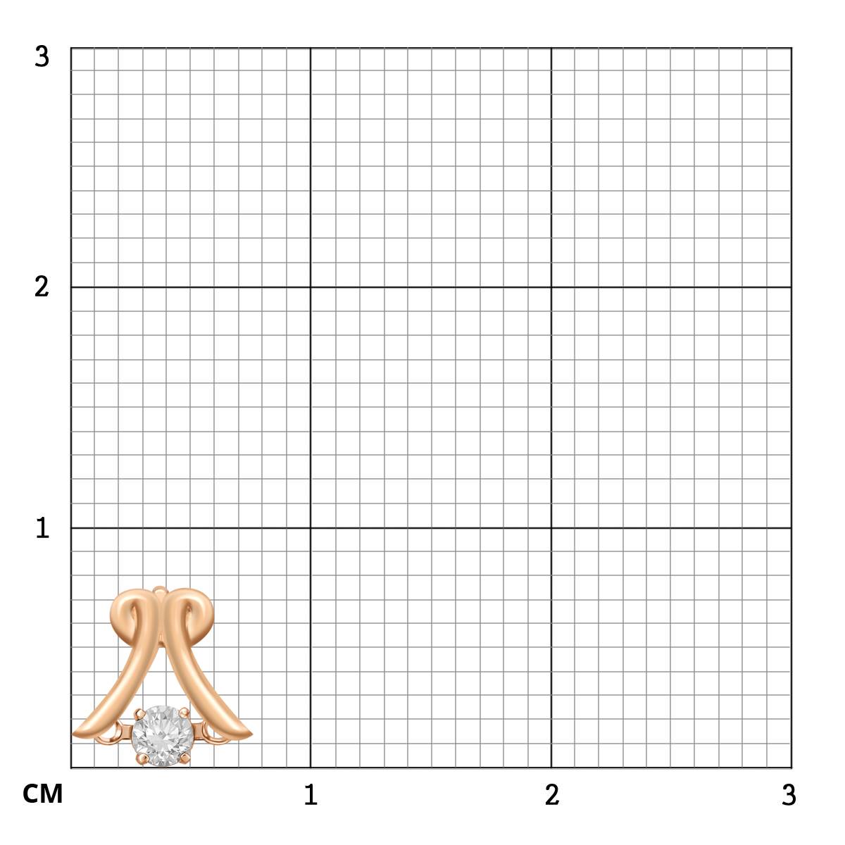 Кулон из красного золота с 