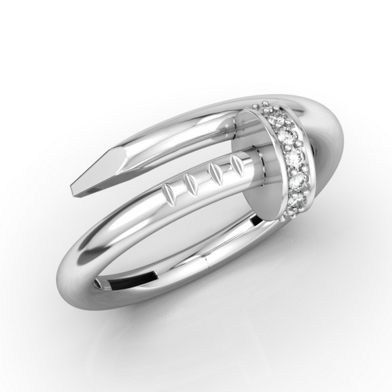 Кольцо из белого золота с бриллиантами (052411)