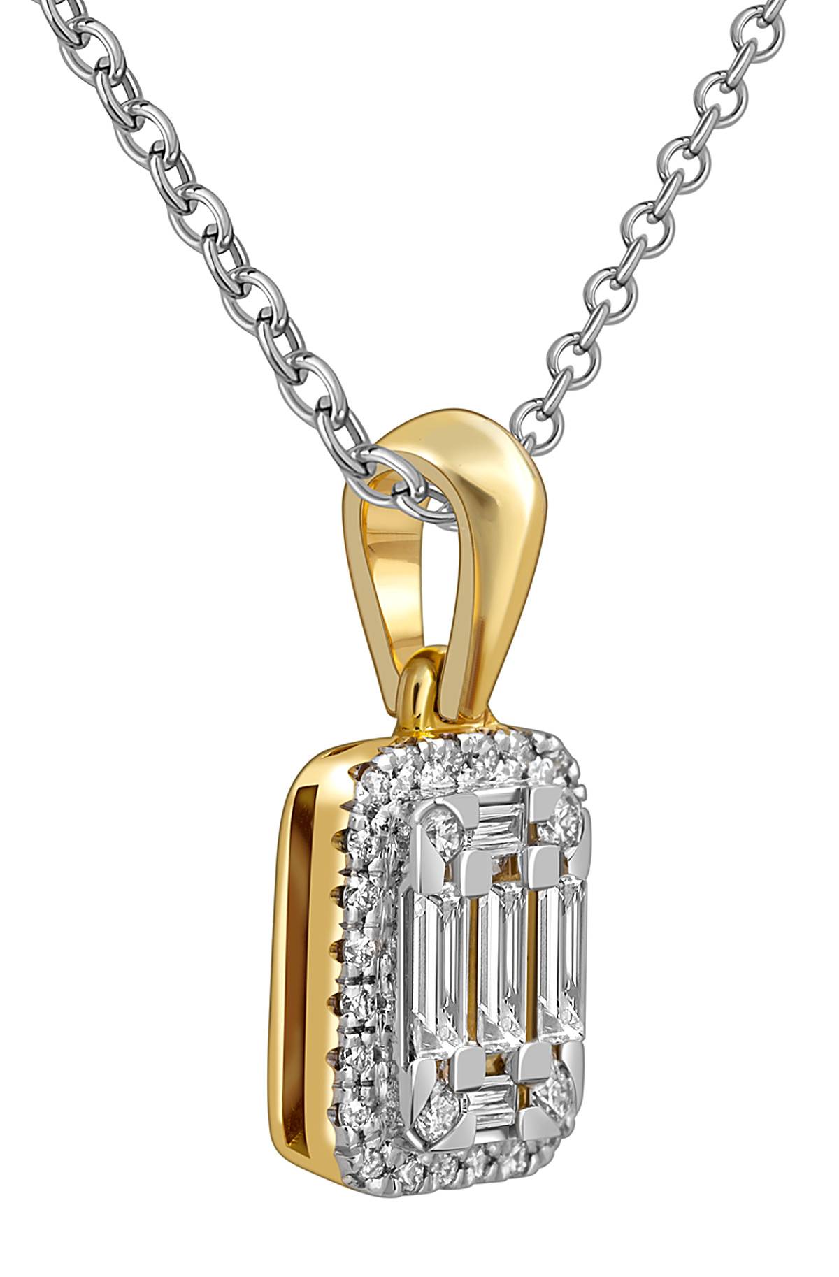 Кулон из жёлтого золота с бриллиантами  (061570)