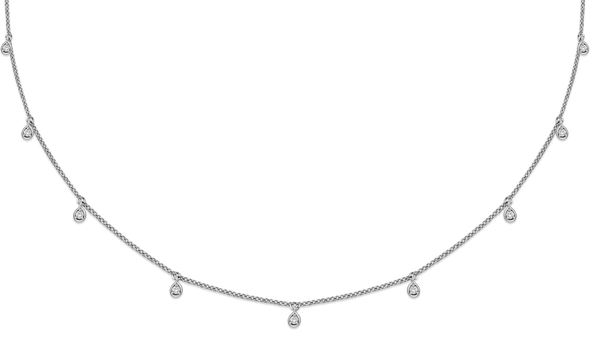 Колье из белого золота с бриллиантами 