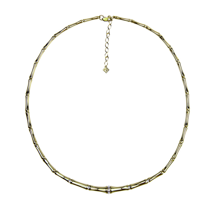 Колье из жёлтого золота с бриллиантами (058873)