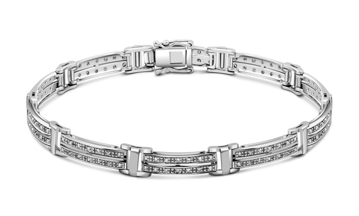 Браслет из белого золота с бриллиантами (018274)