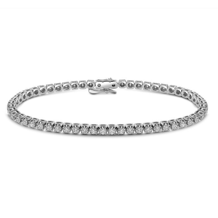 Браслет из белого золота с бриллиантами (061504)