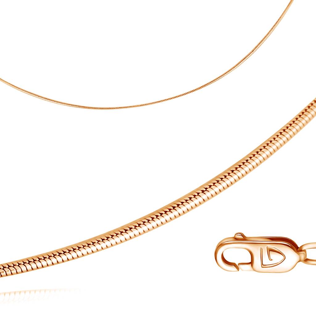 Цепь из красного золота, плетение снейк (052766)