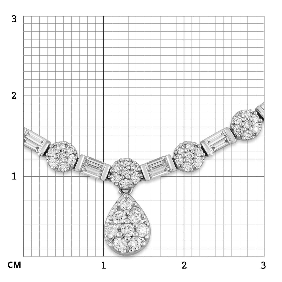 Колье из белого золота с бриллиантами (048449)