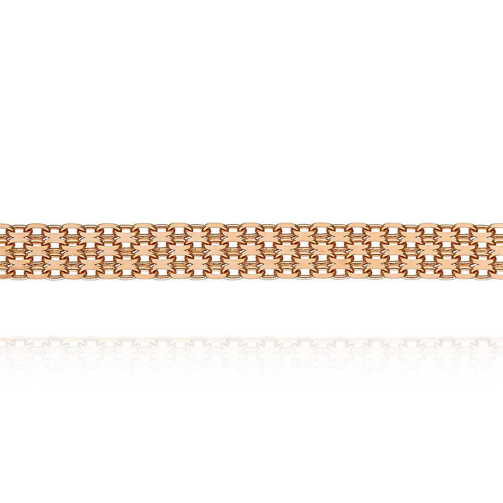 Цепь из красного золота, плетение Бисмарк (045753)