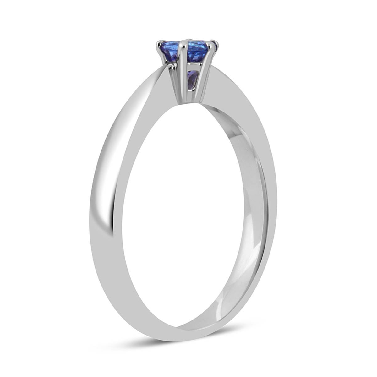 Помолвочное кольцо из белого золота с танзанитом (043173)