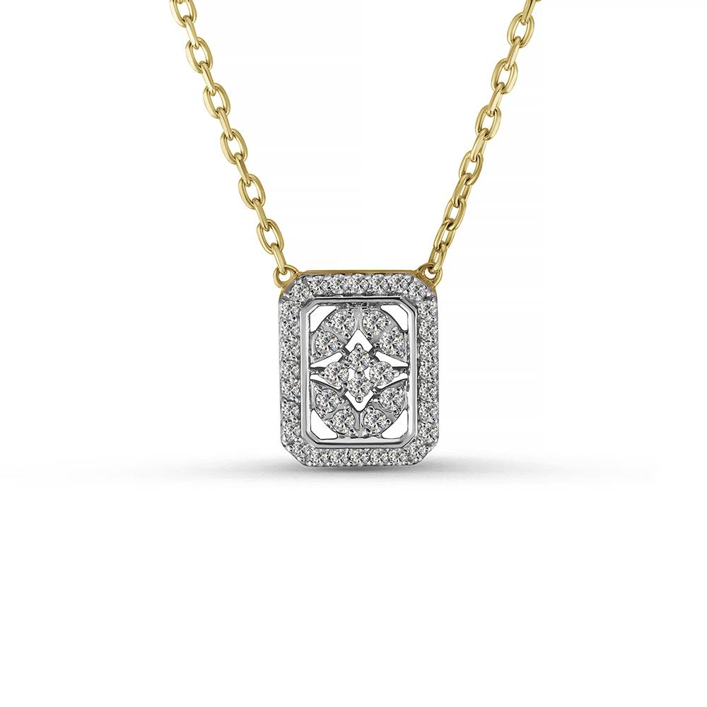 Колье из жёлтого золота с бриллиантами (063775)