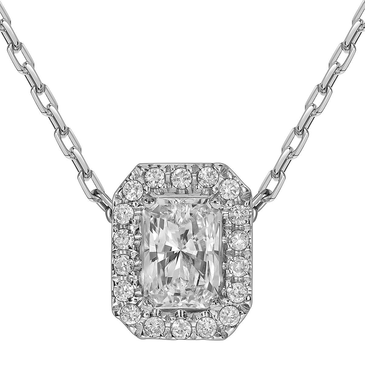 Колье из белого золота с бриллиантами (061063)