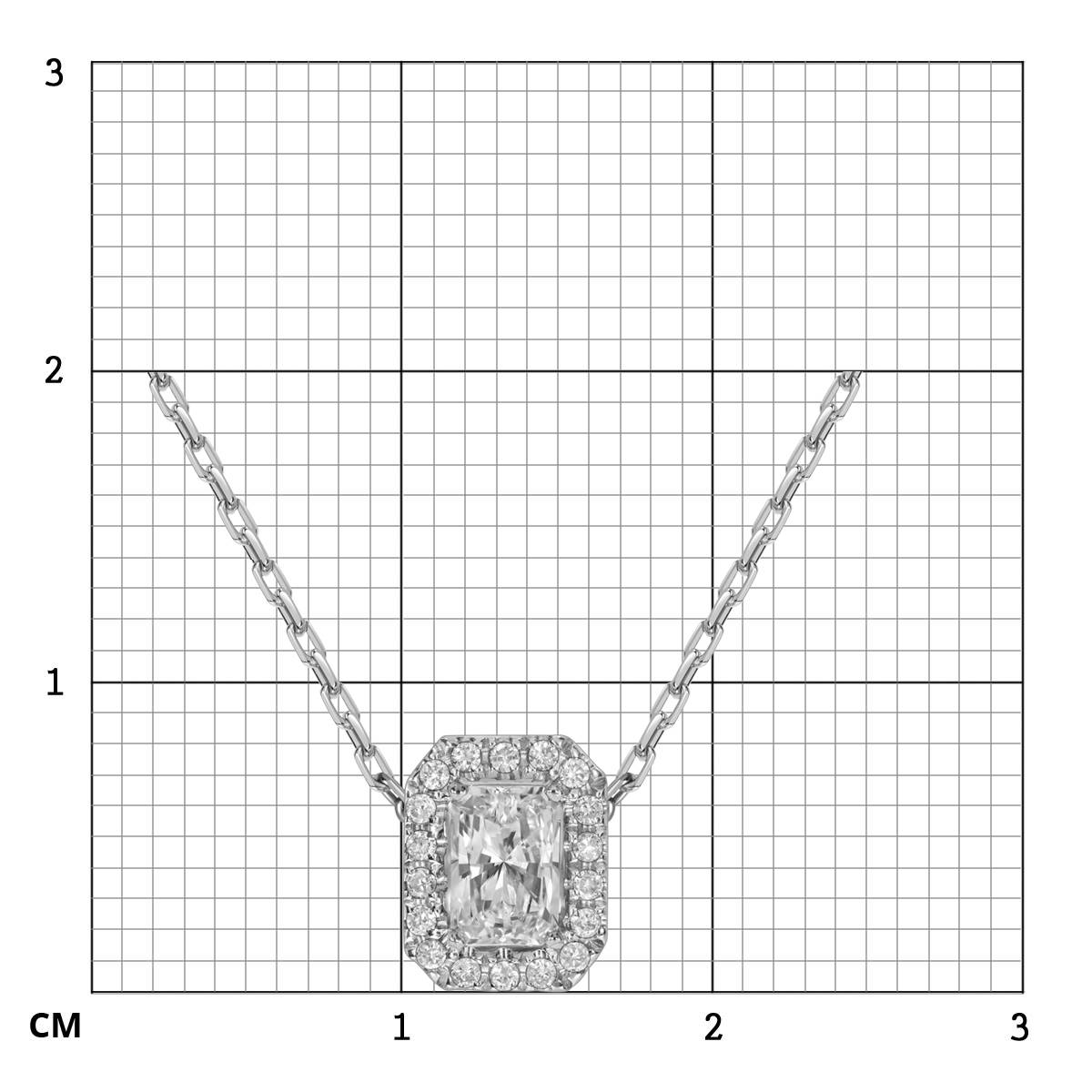Колье из белого золота с бриллиантами (061063)