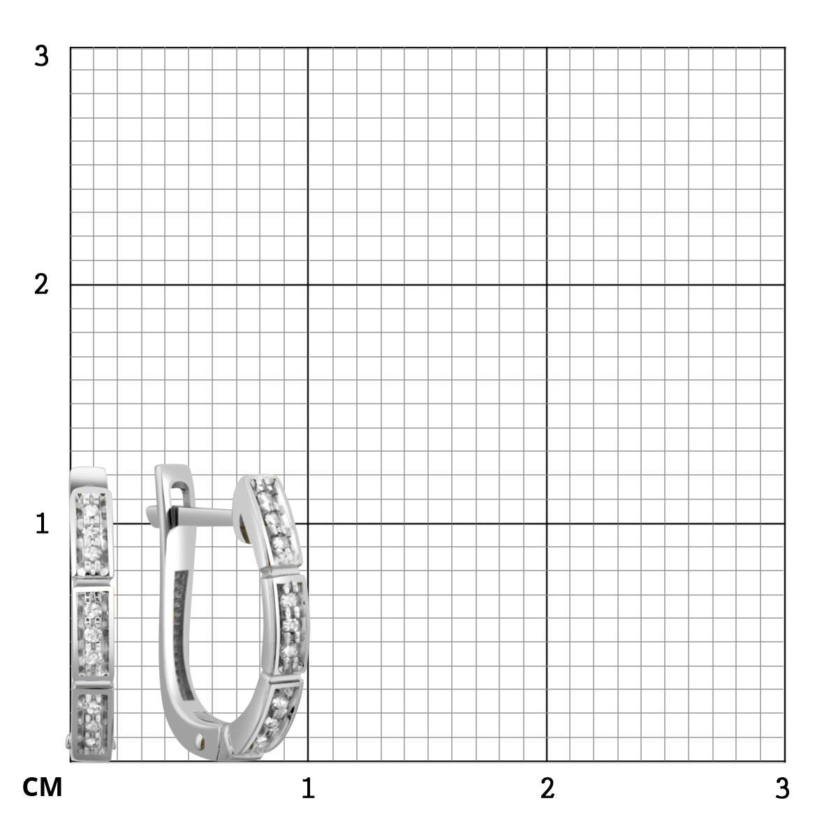 Серьги из белого золота с бриллиантами (024194)