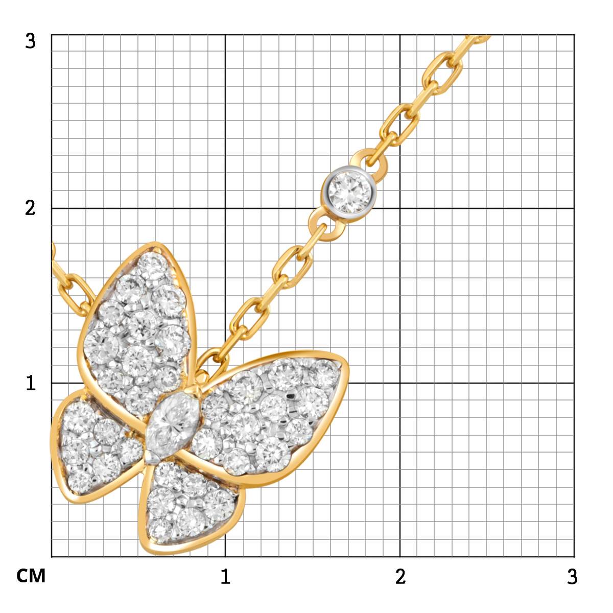 Колье из жёлтого золота с бриллиантами 