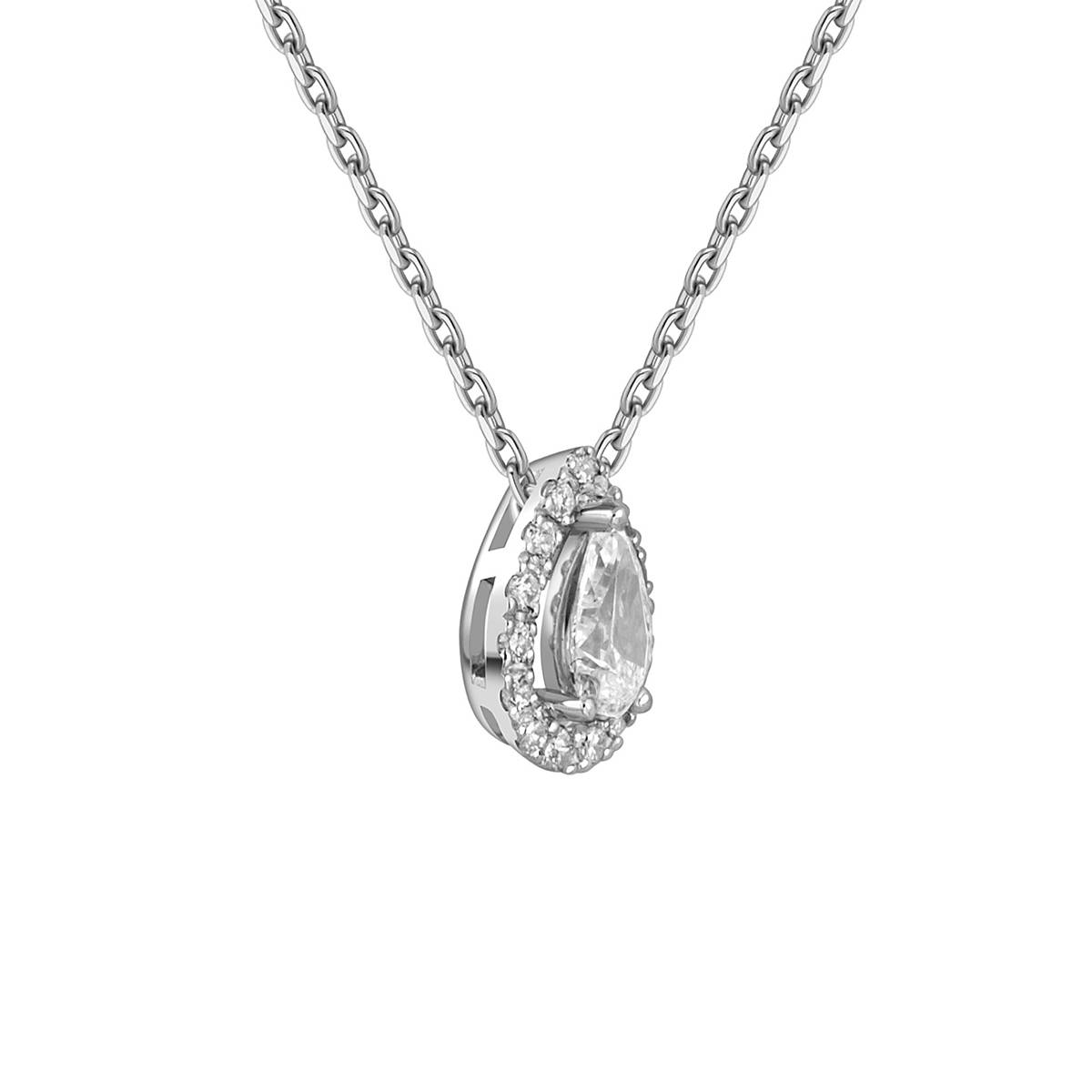 Колье из белого золота с бриллиантами (061115)