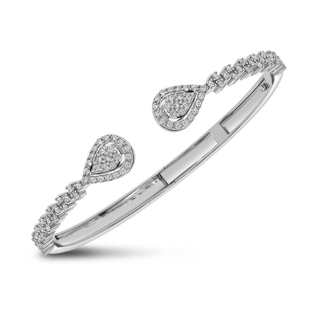 Браслет из белого золота с бриллиантами (051932)