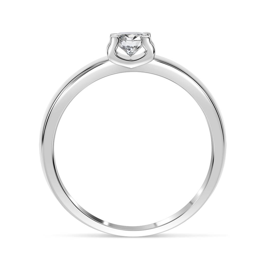 Помолвочное кольцо из белого золота с бриллиантом (052413)