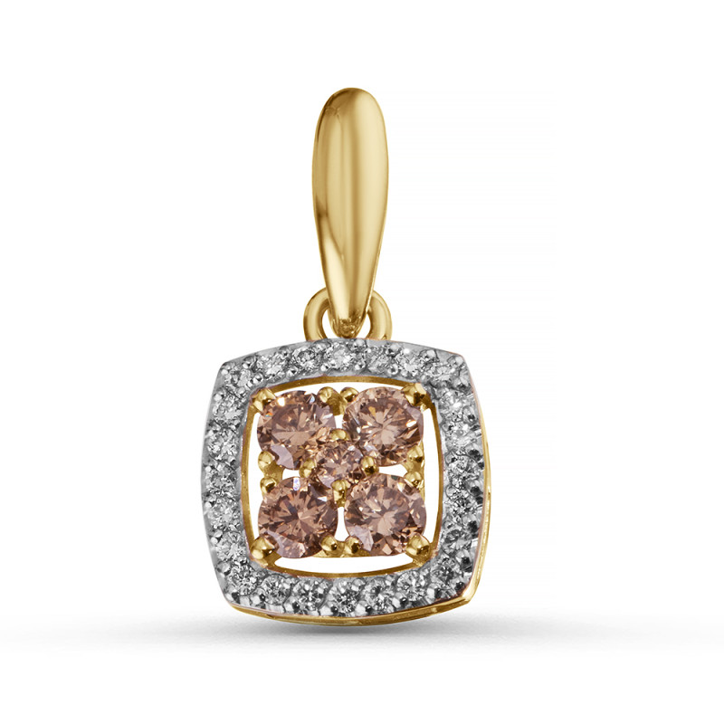 Кулон из жёлтого золота с бриллиантами (063758)