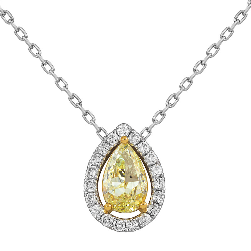 Колье из белого золота с бриллиантами  (052100)