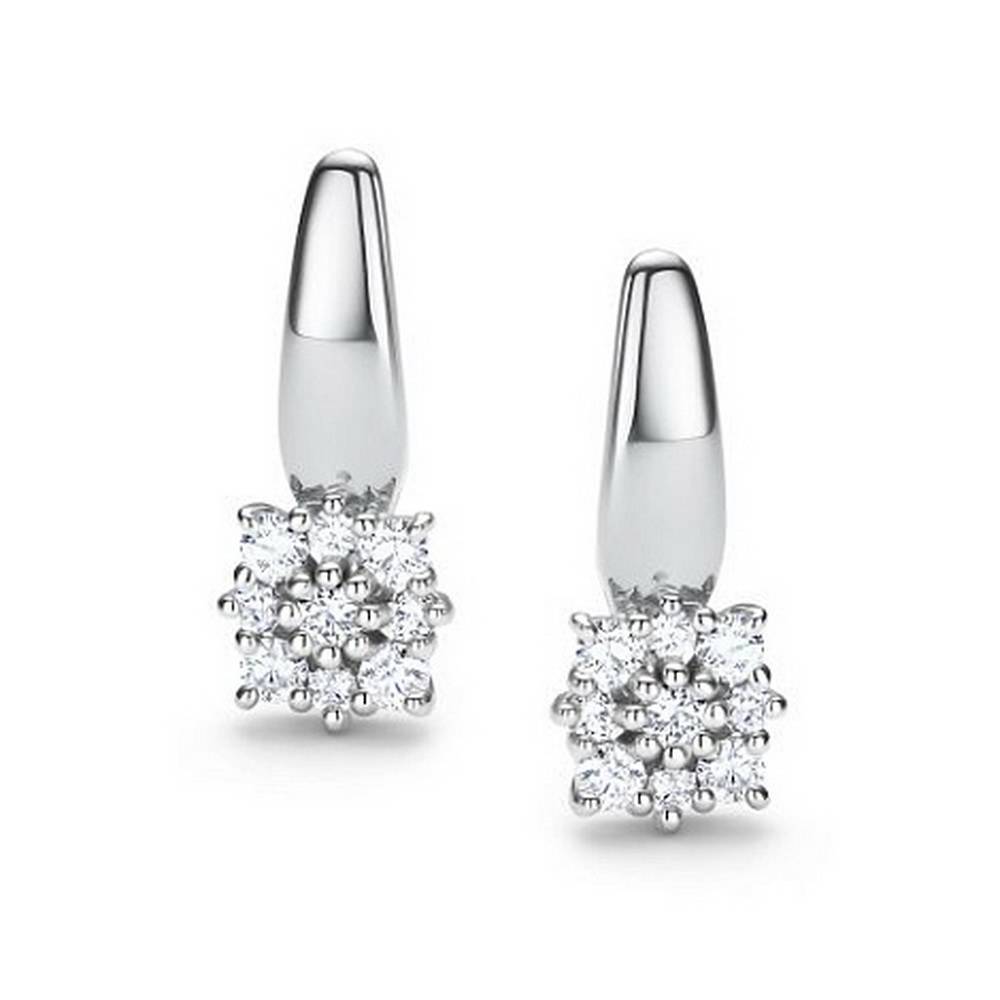 Серьги из белого золота с бриллиантами (060431)
