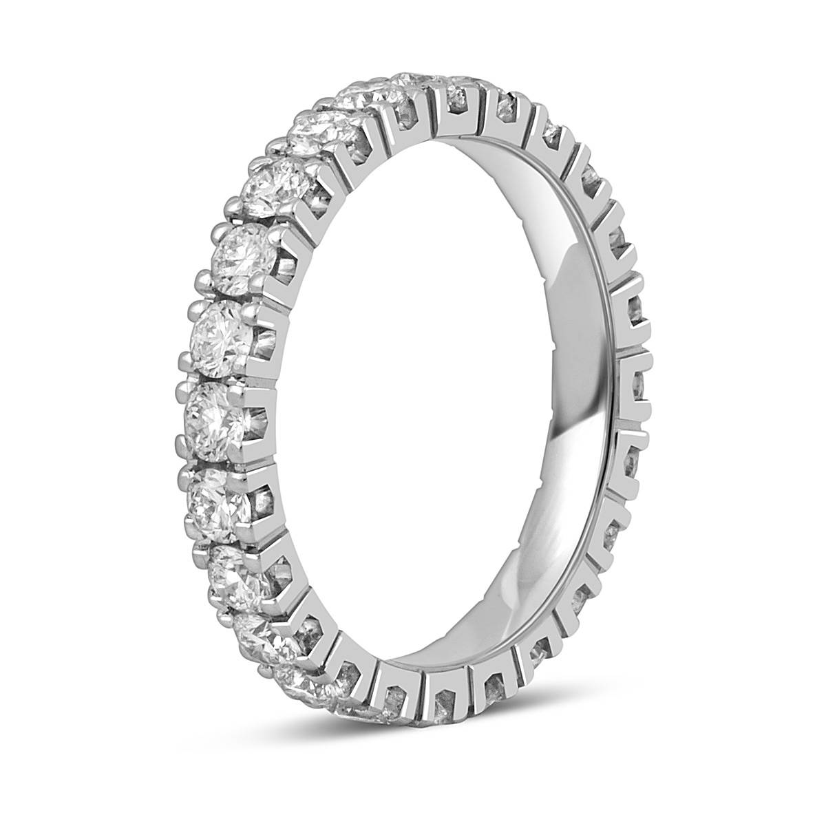 Кольцо из белого золота с бриллиантами 