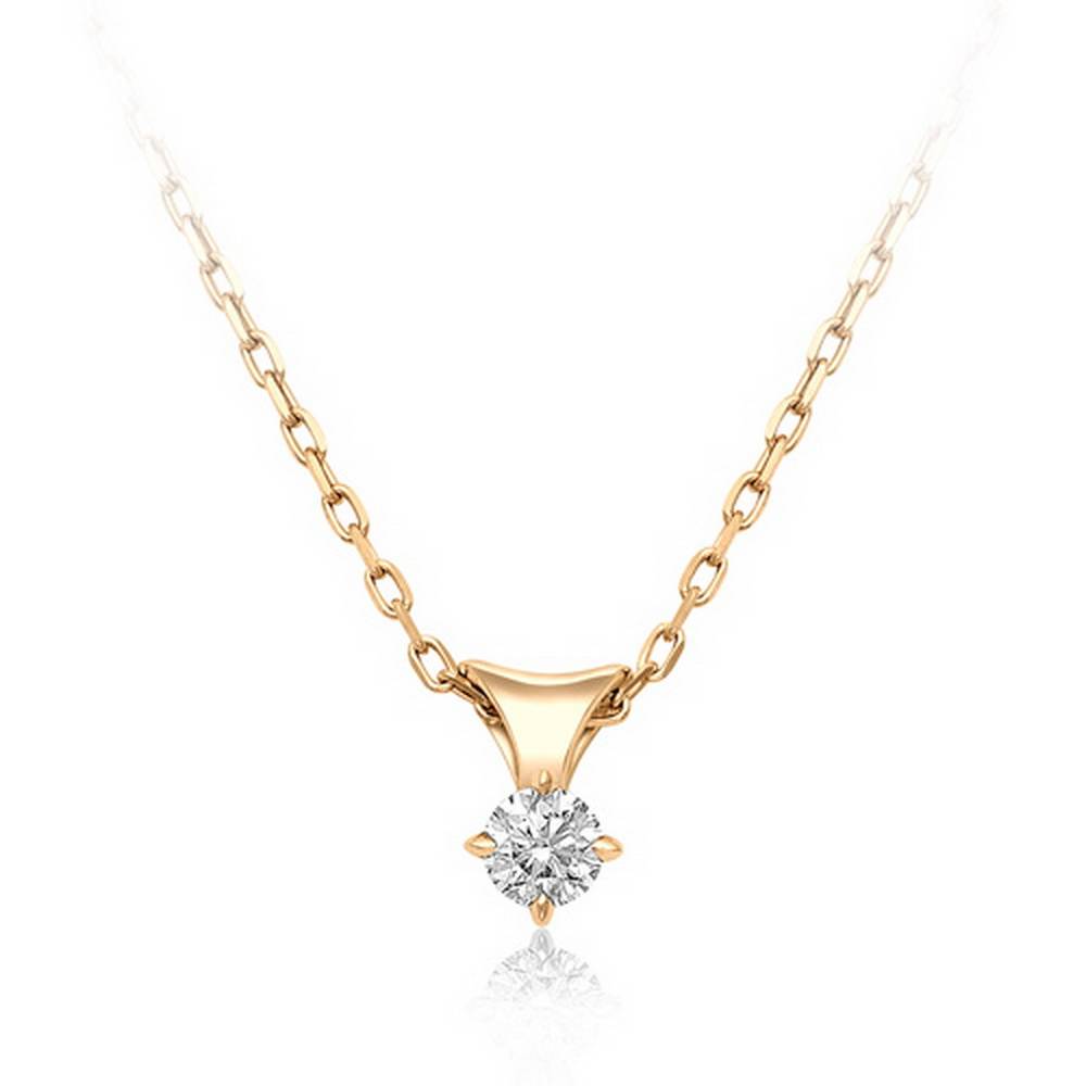 Колье из комбинированного золота с бриллиантом (031236)