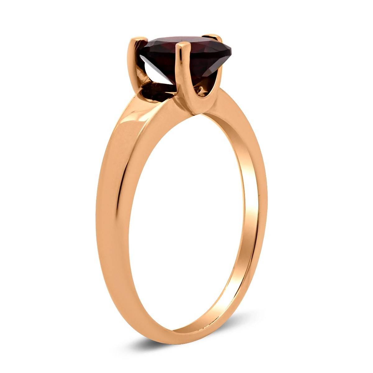 Кольцо из красного золота с гранатом (061299)