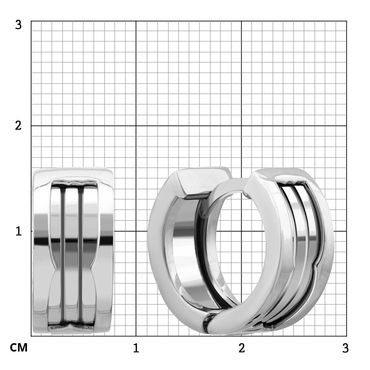 Серьги из белого золота (040308)