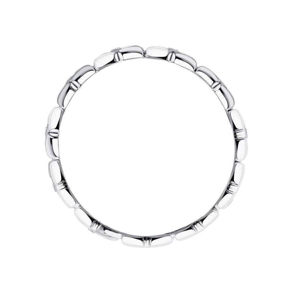 Кольцо из белого золота с бриллиантами (052779)