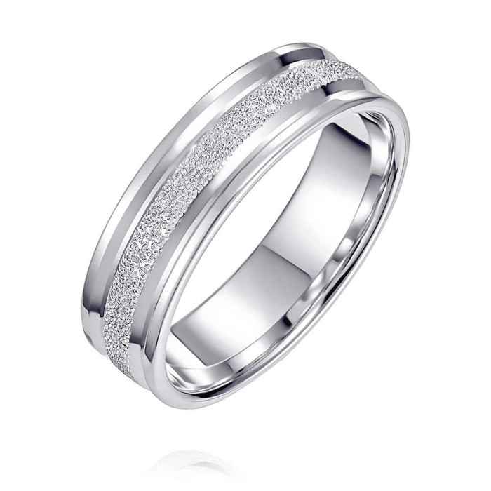 Обручальное кольцо из белого золота (047798)